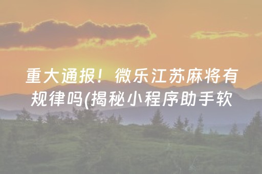 三分钟了解！微信雀神广东麻将提高胜率技巧(揭秘手机上助手软件)