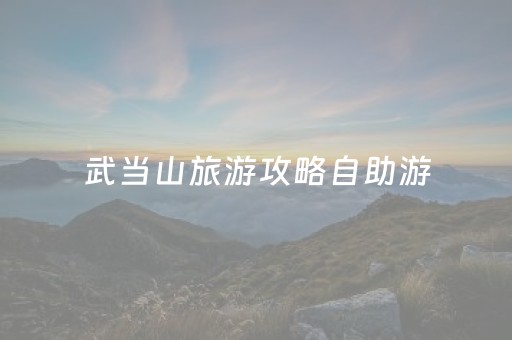 武当山旅游攻略自助游（武当山攻略一日游）