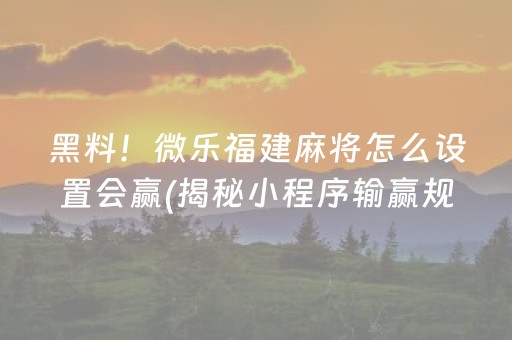 给大家科普一下！白金岛跑得快辅助器(揭秘手机上自建房怎么赢)