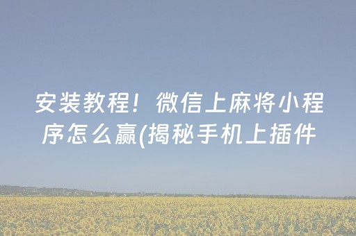 玩家必备攻略！湖南跑得快辅助软件(揭秘手机上助赢神器)