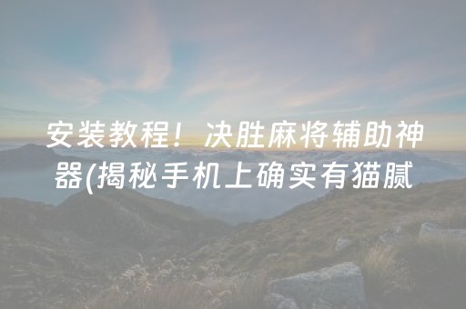 推荐十款！微信雀神麻将怎么设置才赢(怎么设置能有好牌)