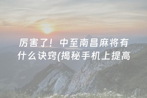 推荐十款！指尖四川麻将修改器(揭秘微信里提高胜率)