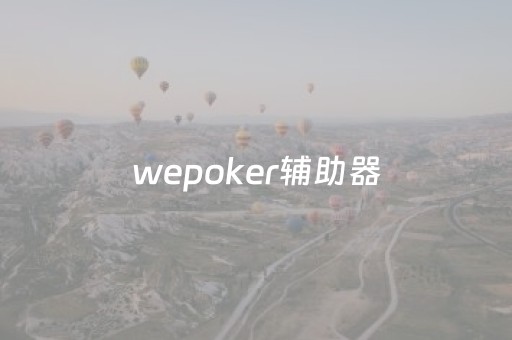 wepoker辅助器（wepokerplus辅助）