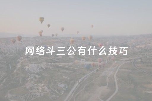 网络斗三公有什么技巧（网络斗三公游戏）