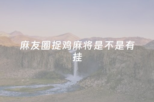 麻友圈捉鸡麻将是不是有挂（麻友圈有挂吗）