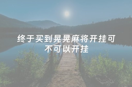 终于买到晃晃麻将开挂可不可以开挂（晃晃麻将秘籍）