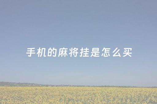 手机的麻将挂是怎么买（手机麻将怎么买到挂）