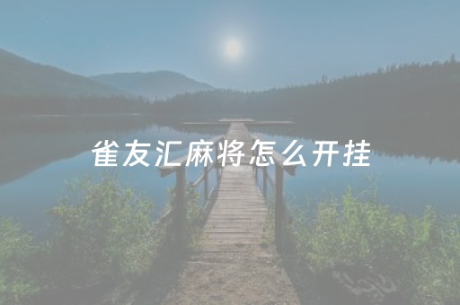 雀友汇麻将怎么开挂（雀友会麻将可以开挂吗）