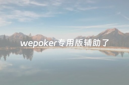 wepoker专用版辅助了（wepoker辅助器安卓版）