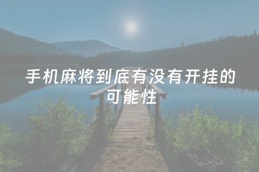 手机麻将到底有没有开挂的可能性（手机麻将到底可不可以开挂）