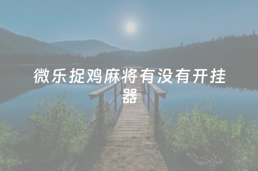 微乐捉鸡麻将有没有开挂器（微乐捉鸡麻将有没有开挂器）