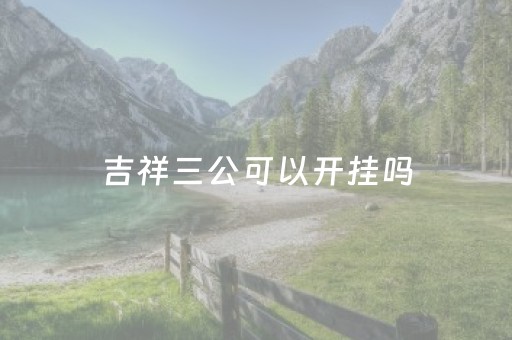 吉祥三公可以开挂吗（吉祥三公可以开挂吗免费）