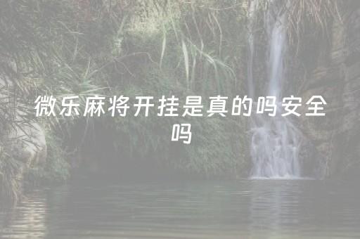 微乐麻将开挂是真的吗安全吗（微乐麻将开挂是真的吗安全吗）