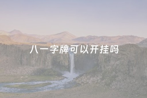 八一字牌可以开挂吗（八一字牌免费）