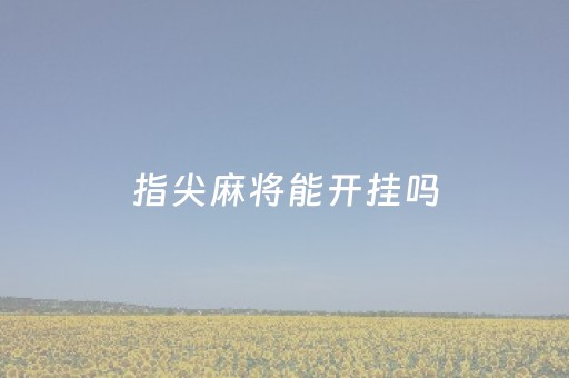 指尖麻将能开挂吗（指尖麻将怎么开不了房了）