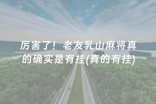 厉害了！老友乳山麻将真的确实是有挂(真的有挂)