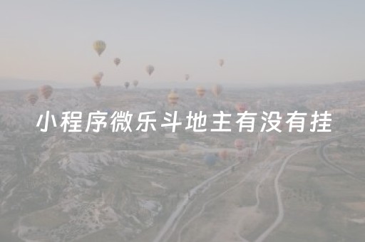 小程序微乐斗地主有没有挂（微乐斗地主小程序有挂吗）