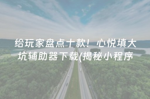 给玩家盘点十款！心悦填大坑辅助器下载(揭秘小程序确实有猫腻)