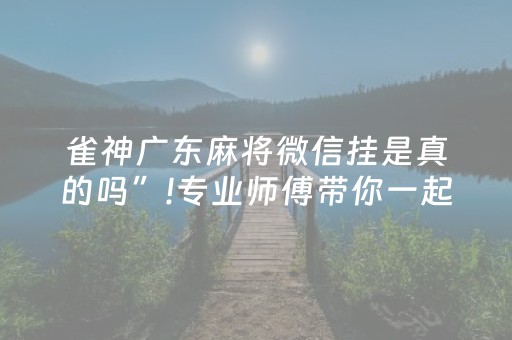 雀神广东麻将微信挂是真的吗”!专业师傅带你一起了解（详细教程）-知乎