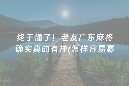 终于懂了！老友广东麻将确实真的有挂(怎样容易赢)