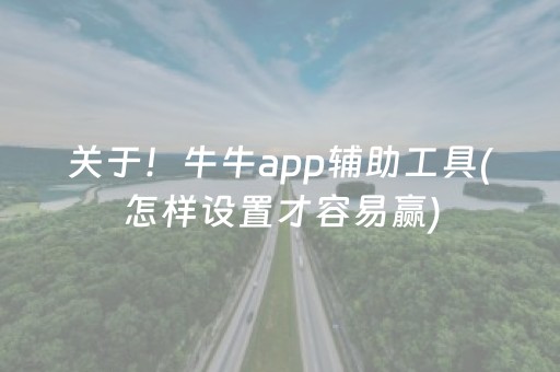 关于！牛牛app辅助工具(怎样设置才容易赢)