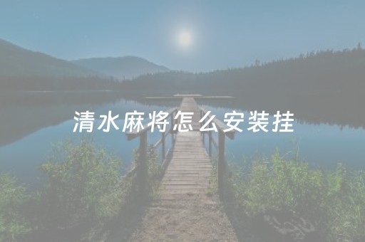 清水麻将怎么安装挂（安卓版清水麻将）