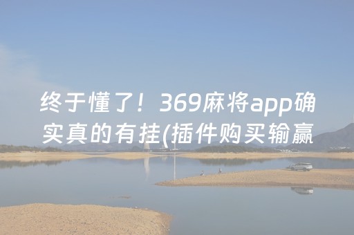 终于懂了！369麻将app确实真的有挂(插件购买输赢规律)