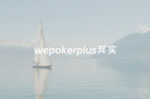 wepokerplus其实（wepokerplus官网）