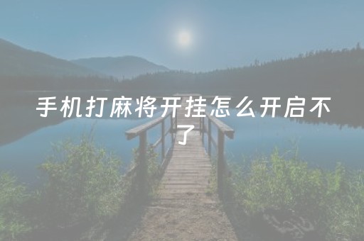 手机打麻将开挂怎么开启不了（手机打麻将开挂是什么意思）