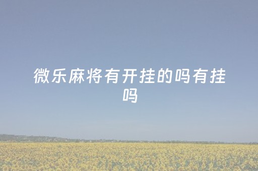 微乐麻将有开挂的吗有挂吗（终于知道微乐麻将开挂教程）