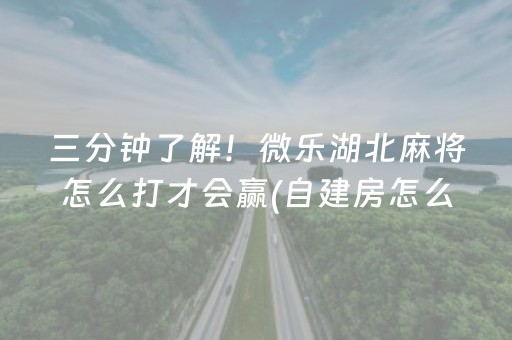 三分钟了解！微乐湖北麻将怎么打才会赢(自建房怎么赢)