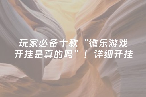 玩家必备十款“微乐游戏开挂是真的吗”！详细开挂教程（确实真的有挂)-知乎