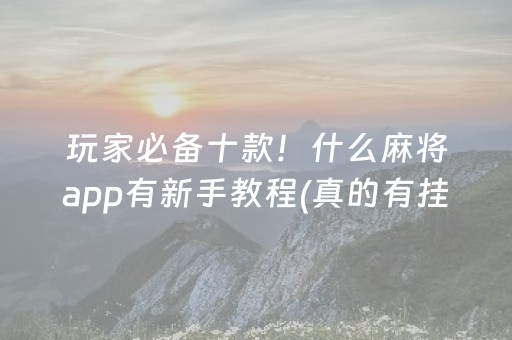 玩家必备十款！什么麻将app有新手教程(真的有挂)