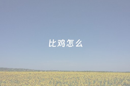 比鸡怎么（比鸡游戏开挂怎么弄呢）