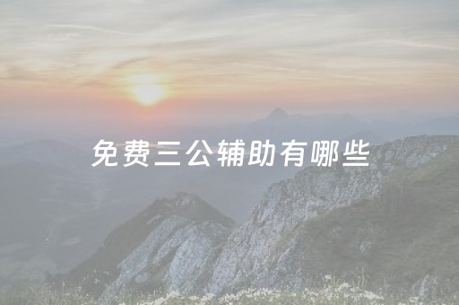 免费三公辅助有哪些（三公辅助）