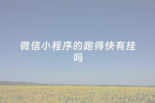 微信小程序的跑得快有挂吗（微信小程序跑得快有哪些）