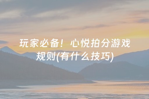 玩家必备！心悦拍分游戏规则(有什么技巧)