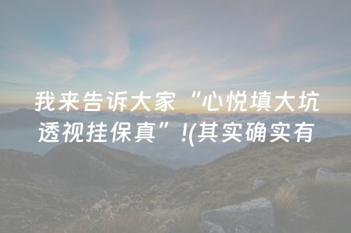 我来告诉大家“心悦填大坑透视挂保真”!(其实确实有挂)-知乎