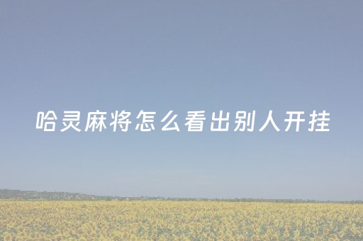 哈灵麻将怎么看出别人开挂（哈灵麻将到底有没有挂真人回答）