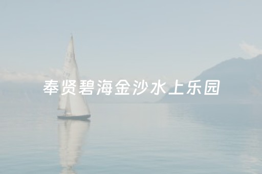 奉贤碧海金沙水上乐园（奉贤碧海金沙水上乐园的
）