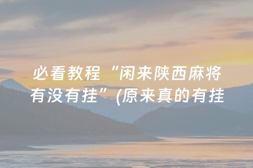 必看教程“闲来陕西麻将有没有挂”(原来真的有挂)-知乎