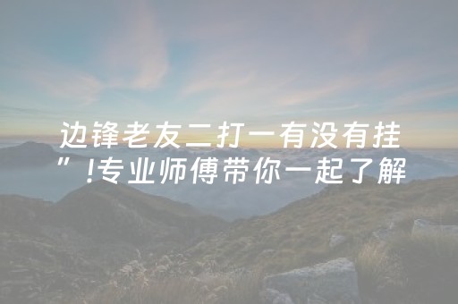 边锋老友二打一有没有挂”!专业师傅带你一起了解（详细教程）-知乎