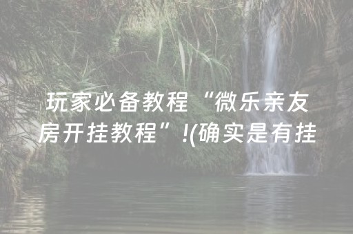 玩家必备教程“微乐亲友房开挂教程”!(确实是有挂)-知乎