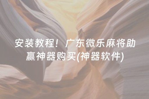 安装教程！广东微乐麻将助赢神器购买(神器软件)