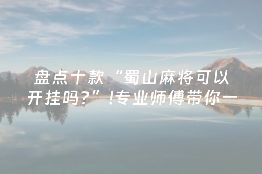 盘点十款“蜀山麻将可以开挂吗?”!专业师傅带你一起了解（详细教程）-知乎