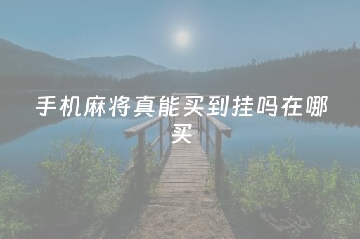 手机麻将真能买到挂吗在哪买（手机麻将挂哪里买）