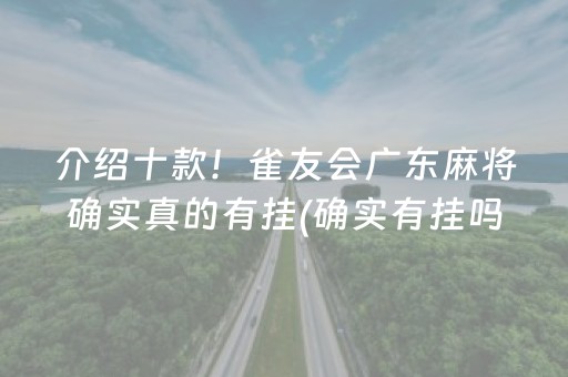 介绍十款！雀友会广东麻将确实真的有挂(确实有挂吗)