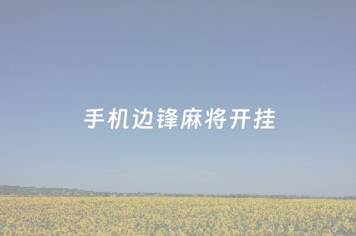 手机边锋麻将开挂（边锋手机麻将有没有挂）