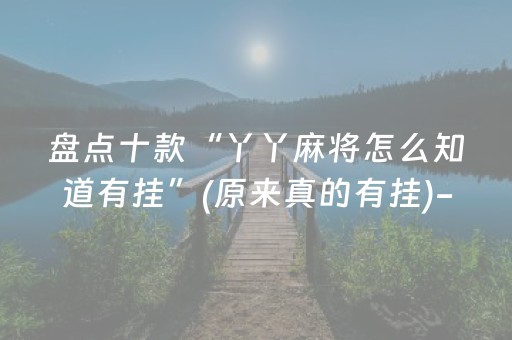 盘点十款“丫丫麻将怎么知道有挂”(原来真的有挂)-知乎