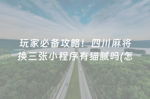 玩家必备攻略！四川麻将换三张小程序有猫腻吗(怎样才能有好牌)